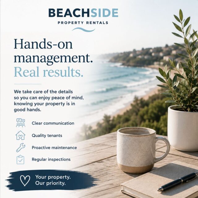 Many property owners don’t want flashy promises.They want updates returned. Problems handled properly. And confidence that their property is being looked after with care.That’s what good property management should feel like.At Beachside Property Rentals, we take a hands-on approach so owners feel informed, tenants feel respected, and small issues are dealt with before they become bigger ones.Because managing a property well is often about the little things done consistently.If you’d like to talk through what support for your property could look like, we’re here. 🌊 https://beachsidepr.com.au/#BeachsidePropertyRentals #PropertyManagement #LandlordSupport #RentalProperty #PropertyCare